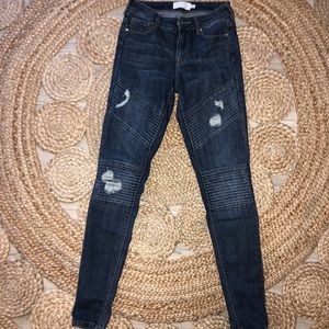 Kendall + Kylie Ripped Moto Jeans